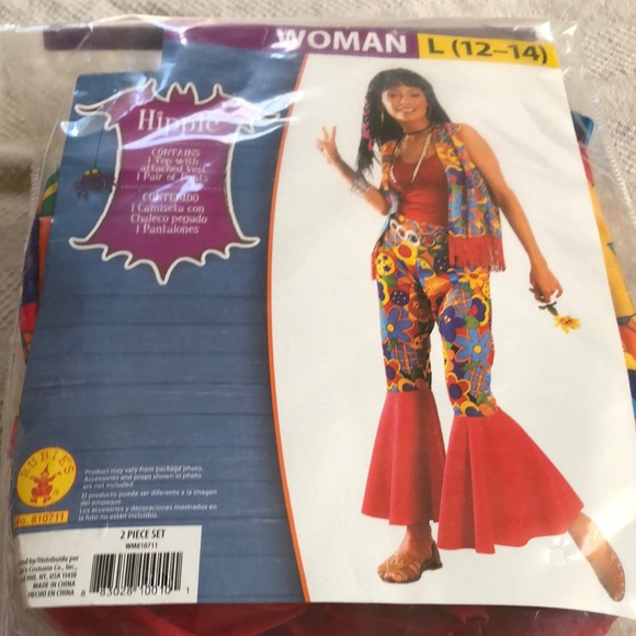 rubies Other - Ladies hippie costume brand new size large 12 to 14. Nice set🌷🌷🌷🌷🪷